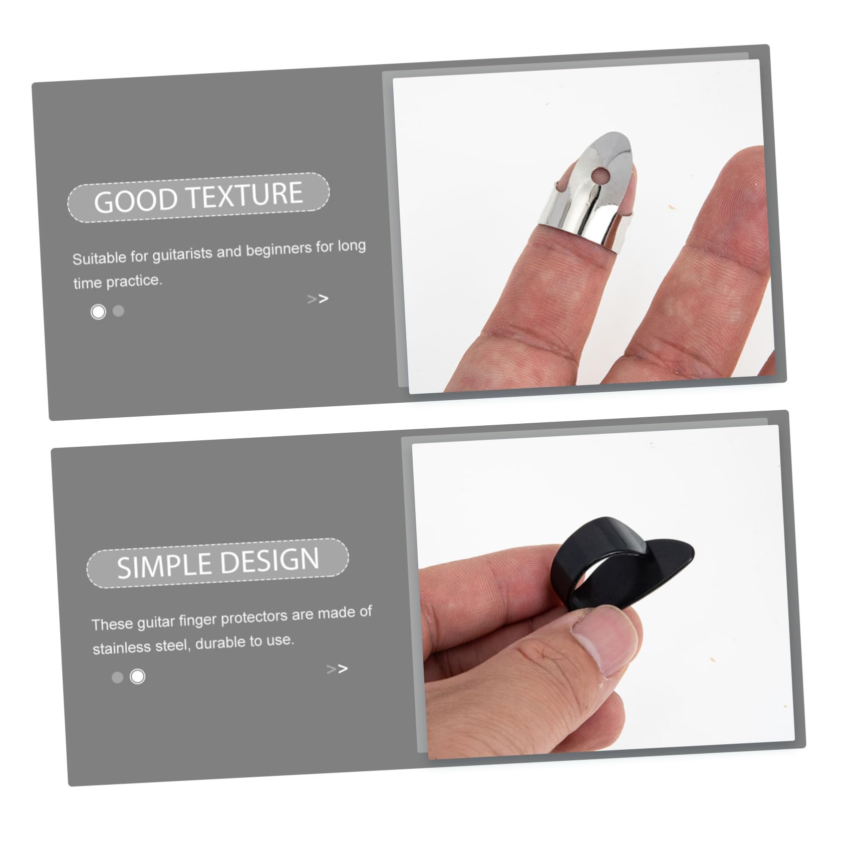 BESTonZON 5sets Per Metallo Per Chitarra Plettri Regolabili Per Pratica Musicale Adatti Per Chitarre Elettriche Acustiche e Classiche Comfort e Sicurezza Per Musicisti