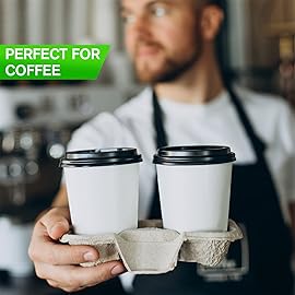 Smygoods White Disposable Paper Coffee Cups with Lids (10 OZ, 25 Count) For Hot Beverages, Tea, Espresso, Cocoa - To Go Drink Containers, Caf & Office