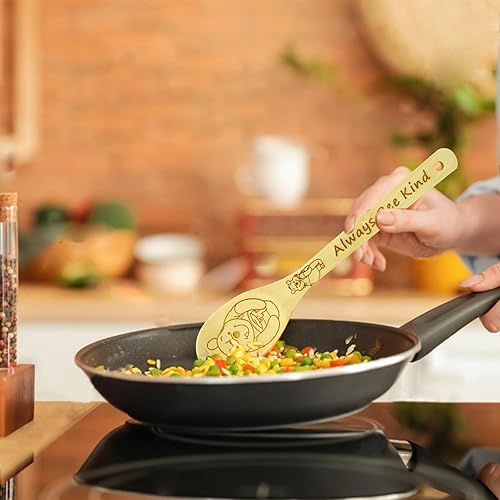 Miniatura 4 de Regalos de cumpleaños para mujeres, lindo juego de utensilios de cocina de abeja de oso con cucharas de cocina de madera, bambú, guante de horno,