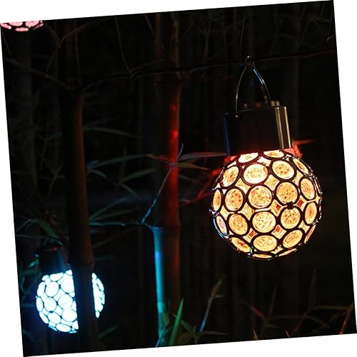 Miniatura 9 de OSALADI 3pcs Solar Lights Outdoor Decorative Decoración De para Exteriores Glass Pendant Light Garden Hanging Lights Glass Hanging Lamp Yard Hanging