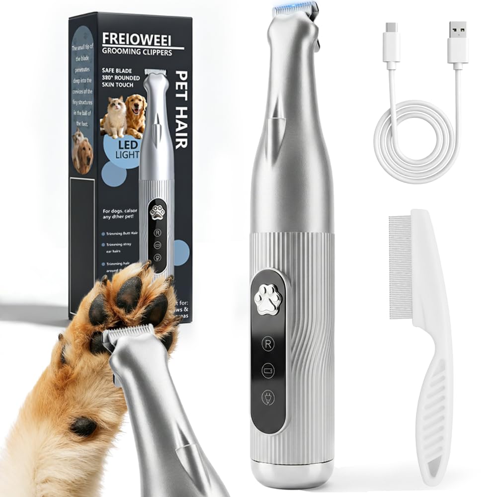 Photo 1 of 2026 New Dog Paw Trimmer with LED Light - Cordless Quiet Precision Groomer for Dogs & Cats, Low Noise Pet Shaver, IPX5 Waterproof, Effortless Trimming Paws Ears Eyes Butt, Includes Grooming Comb