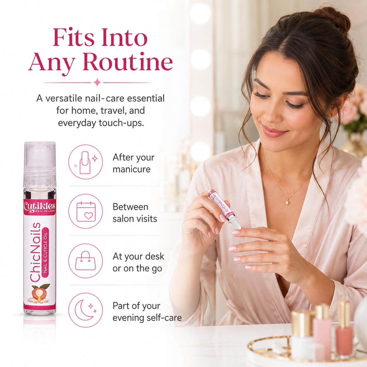 CUTIKLES Cuticle Oil Roll-On. Nourishing & Hydrating Formula for Healthy Nails. Easy-to-Apply Roll-On Bottle, Perfect for Dry Cuticles & Nail Care, Compact & Travel-Friendly - 10ml 2
