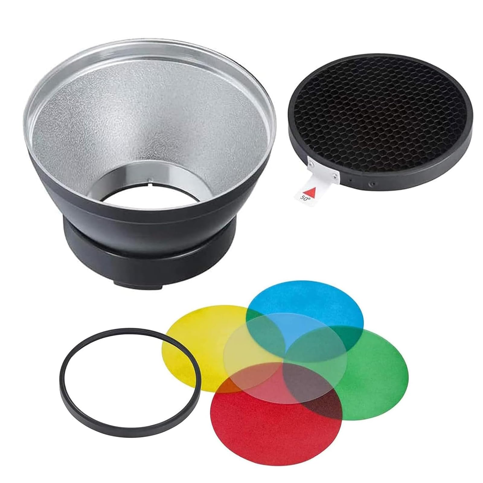 Godox AD-R14 Standard Reflector Diffuser with Honeycomb and Color Filters for AD300Pro AD300ProII AD400Pro AD400ProII Outdoor Flash (Godox Mount)