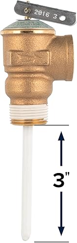 Miniatura 2 de Camco 1047110473 - Válvula de alivio de temperatura y presión de 34 pulgadas con sonda de 4 pulgadas