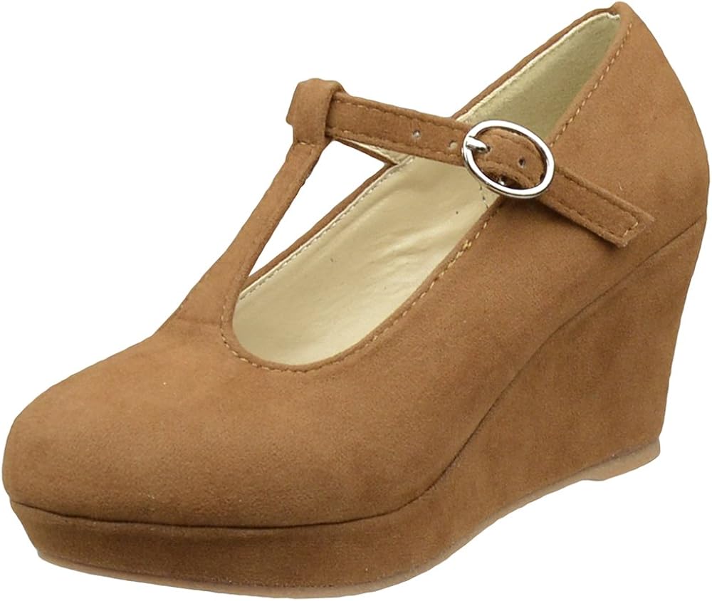 Brown wedge dress shoes Clearance