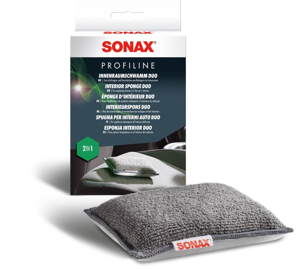 Sonax Green Profiline Interior Sponge Duo (1 Piece) For Deep Cleaning Of Various Surfaces | Art-Nr. 04193000
