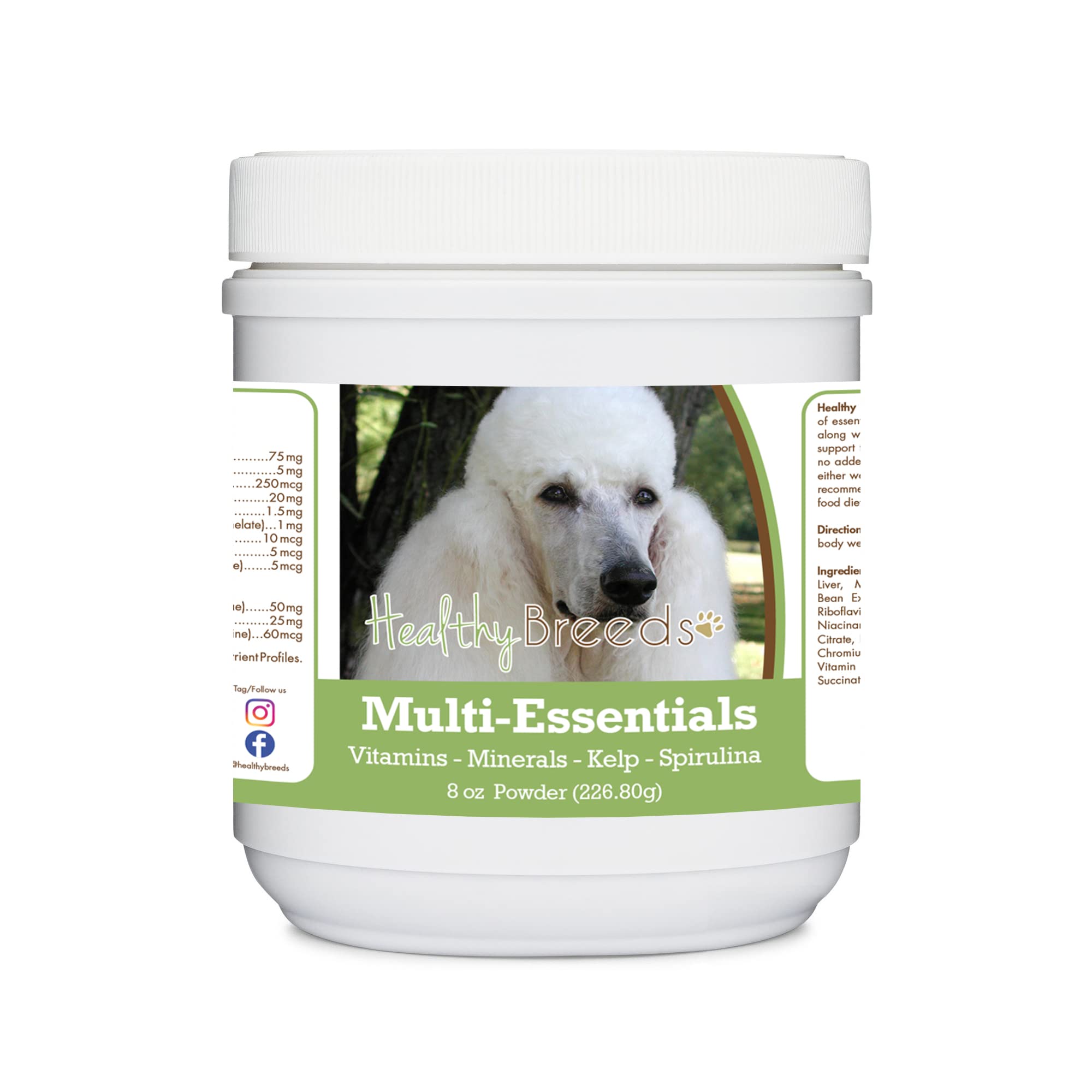 Healthy Breeds Poodle, White, Multi-Essentials Powder for Dogs 8 oz