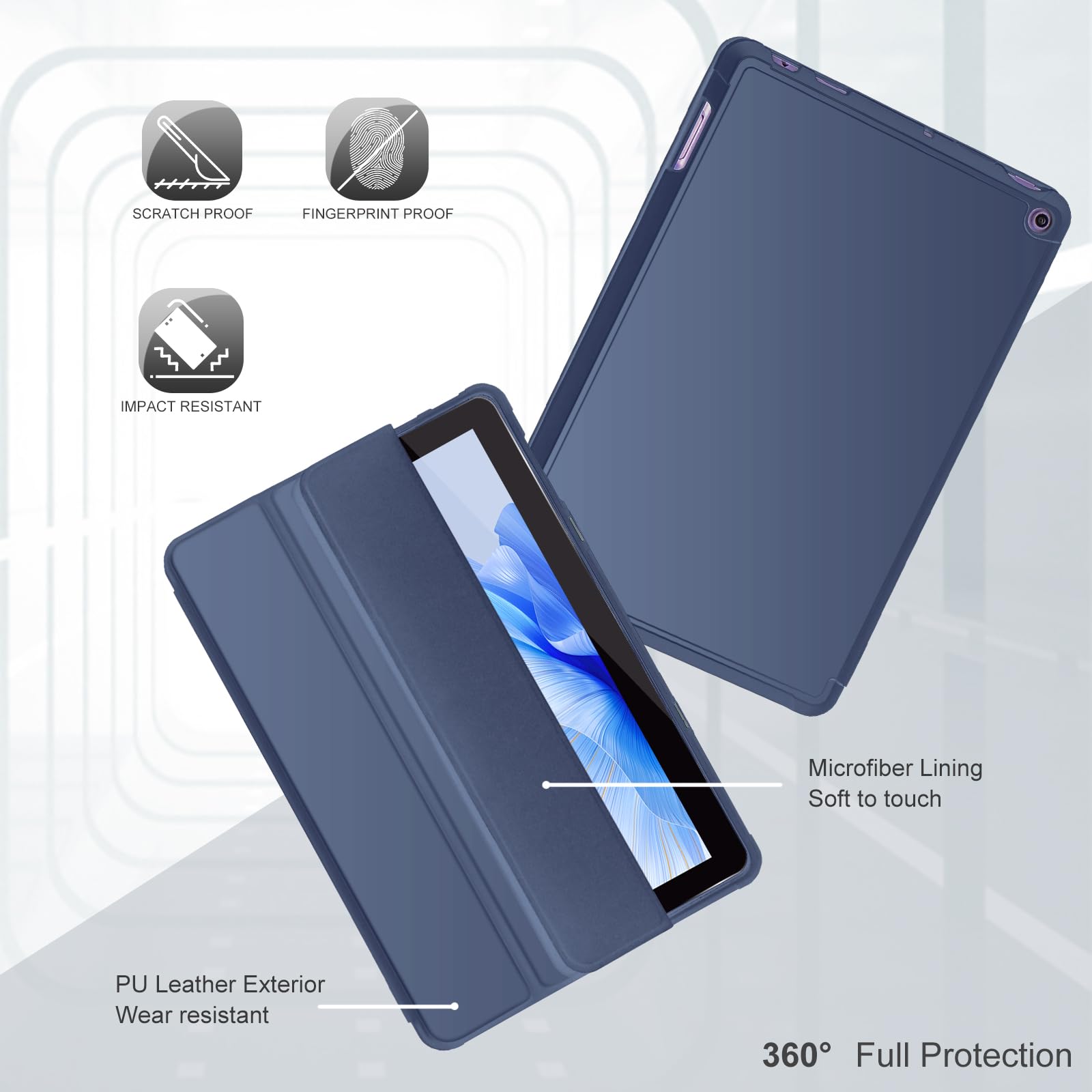 Fire HD 10 Tablet Case (13th Gen, 2023), DJ&RPPQ Dual Angle Lightweight