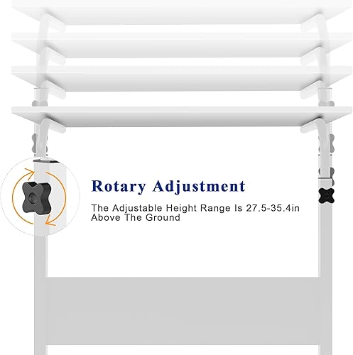 Miniatura 5 de soges Soporte rodante para laptop, carrito de escritorio ajustable en altura, mesa auxiliar de sofá móvil de 31.5 pulgadas con ranura para tableta,