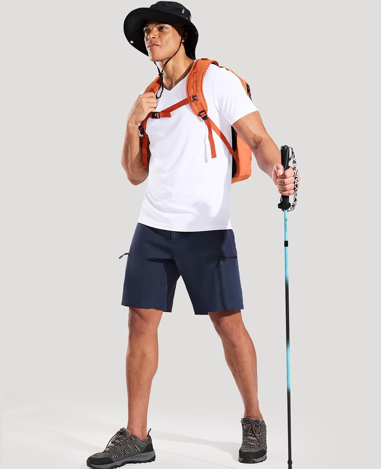 Haimont Men's Hiking Cargo Shorts 9" Lightweight Quick Dry Tactical Shorts 5 Zipper Pockets Fishing Travel Camping - Image 6