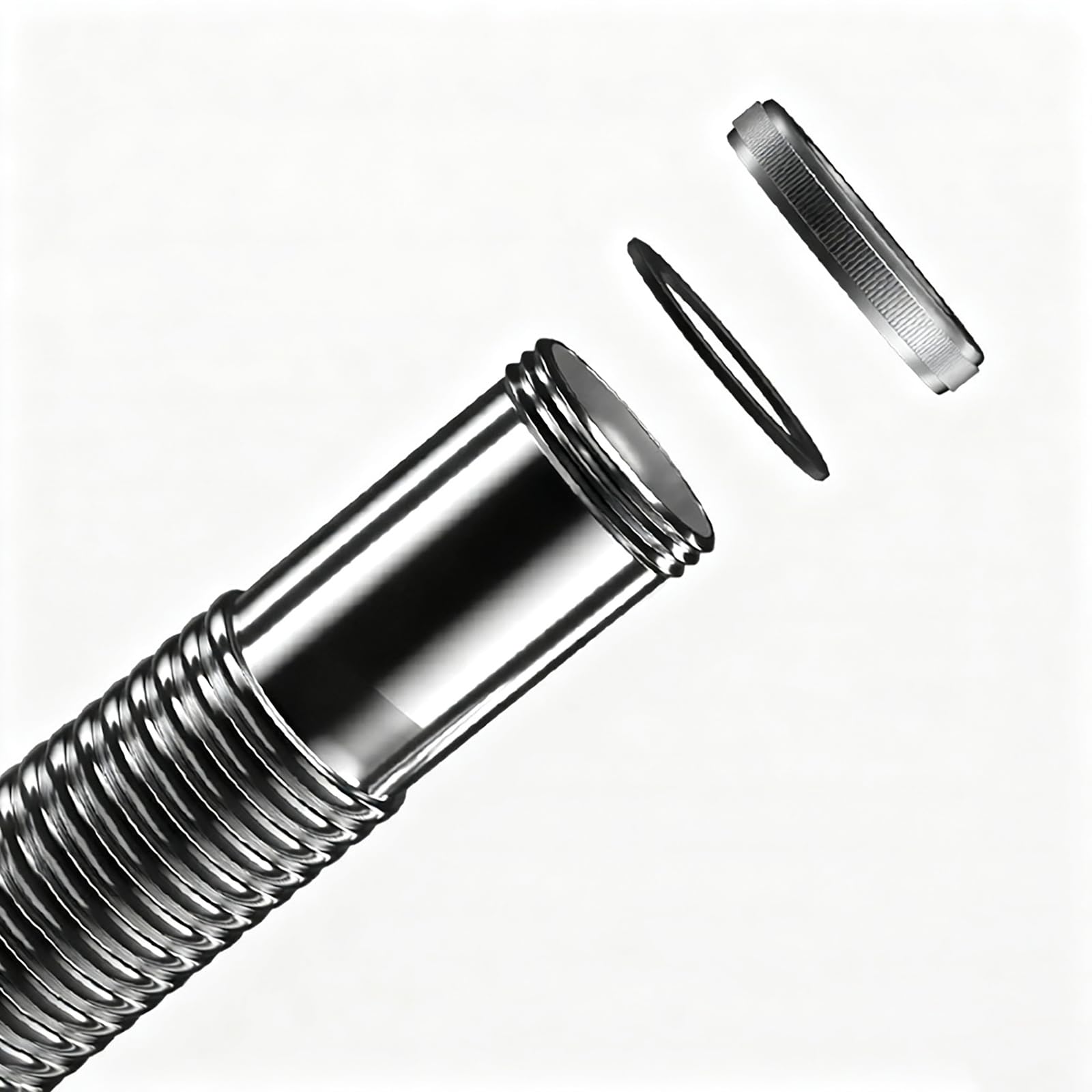 Siphon Waschbeckenaus Edelstahl,Überlauf,Pop Up Ablaufventil,Flexibles Gewelltes Abflussrohr,Geruchsverschluss Waschbecken Syphon für Abflussrohre