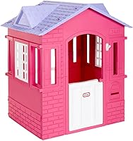 Little Tikes Cape Cottage Princess Playhouse Pink - Indoor Outdoor Kids Playhouse with Working Doors Windows for Toddlers 2+