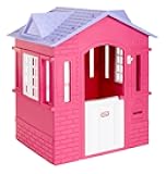 Cape Cottage Pretend Princess Playhousefor Kids, Indoor Outdoor, with Working Doors and Windows, for Toddlers Ages 2+ Years,Pink,Large