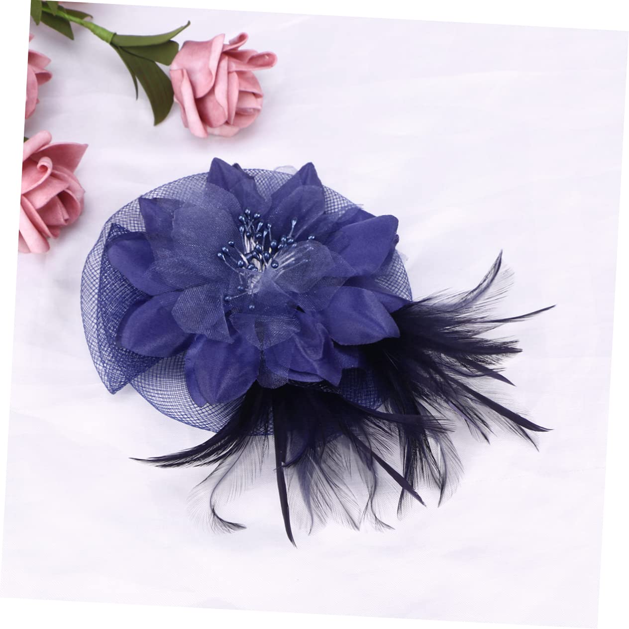 FRCOLOR 2Pcs Cravatte Per Veli Sposa Mini Fermagli Per Per Le Donne Fascia Cappello Di Fascinator Fascia Per 1920 Per Testa