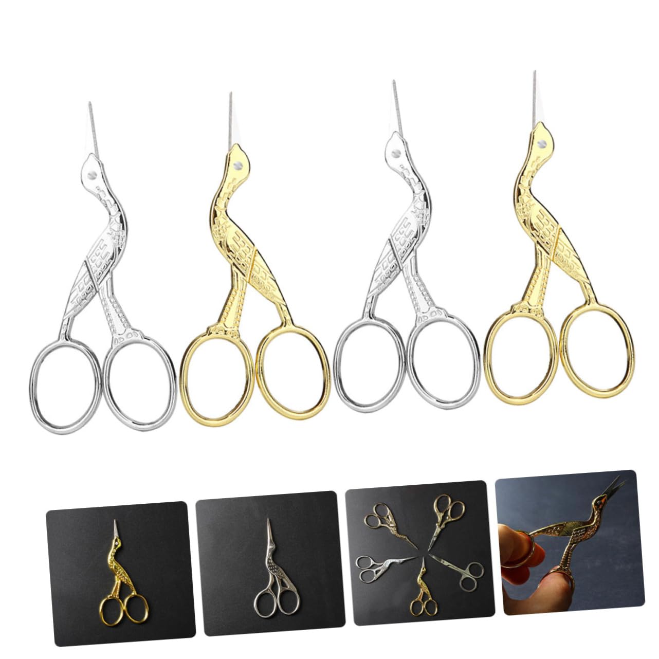 12 Pz Forbici scissors spalliera accessori cucito filo acciaino forbice da ricamo Accessori per cucire trimmer appuntito strumenti per cucire forbice da sarto Acciaio inossidabile