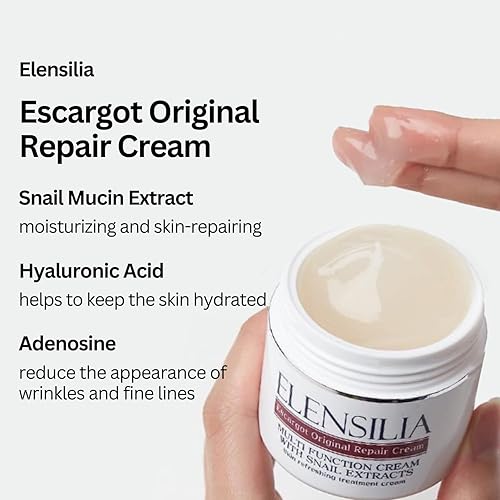 Miniatura 3 de Coreano cosméticos elensilia Escargot Original Reparación Crema con Extracto de Caracol 1.76 oz