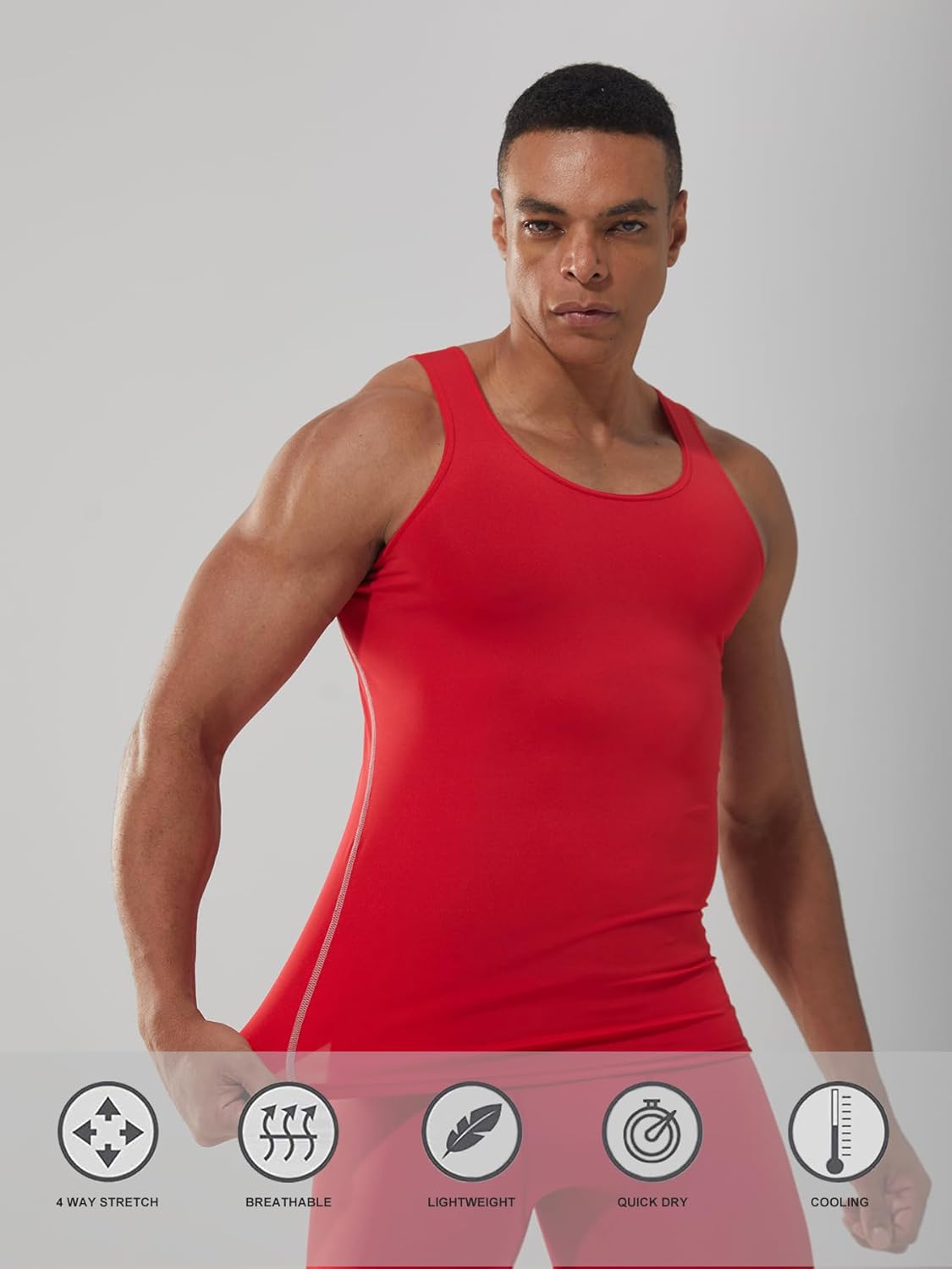 5 Pack Men's Camouflage Compression Shirts Sleeveless Athletic Workout Tank Top Sports Baselayer Running Undershirt - Image 5