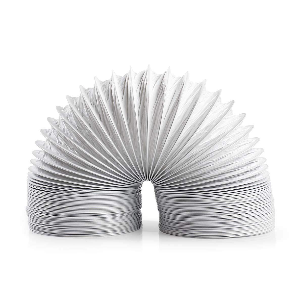 Nedis PVC Air Outlet Hose, Flexible PVC Hose for Tumble Dryers and Air Ventilation Systems to Vent Steam from Toilets Bathrooms Living Rooms - 100mm Diameter, 6.00m Length
