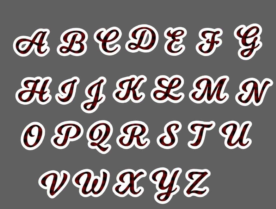 Miniatura 4 de Medias de Navidad con iniciales 2023, monograma personalizado, arpillera negra y roja, piel sintética suave, 20 pulgadas, bordado para decoraciones