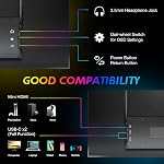 Moniteur portable,120hz Moniteur de jeu portable FHD 1080P 18.5 moniteur portable d'extension d'écran ordinateur de pouce pour moniteur Extender USB C Écran portable pour ordinateur portable Mac PC Deuxième moniteur