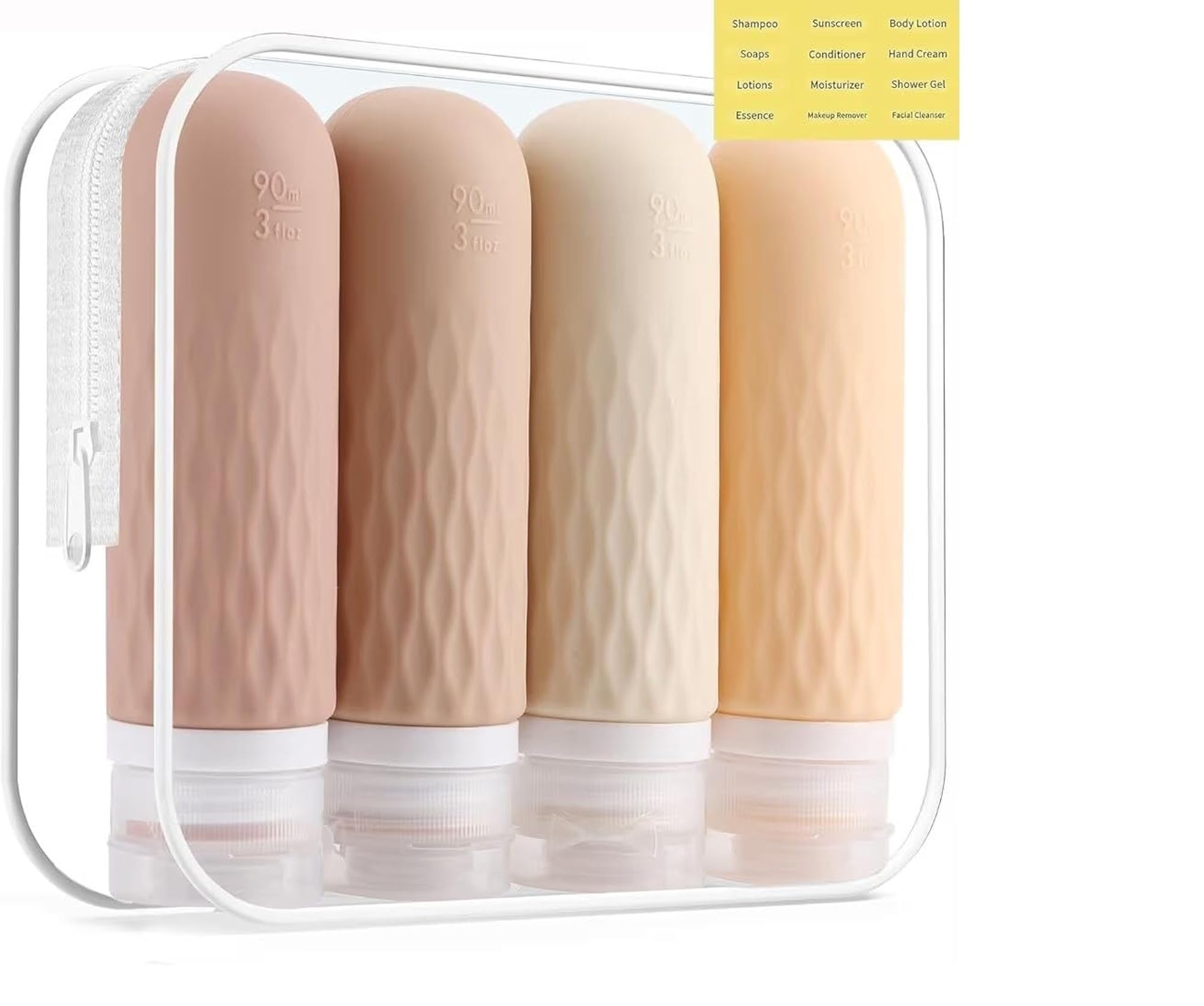 Wisied Travel Bottles Set Leakproof Silicone Containers Kit