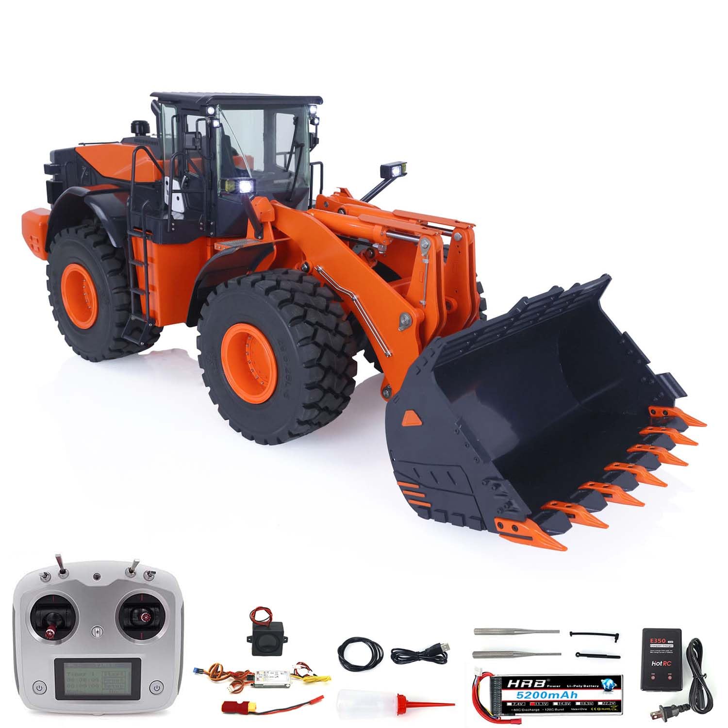 1 14 RC Hydraulic Loader Model for ZW370 Metal JDM 198 RTR RC Construction Car Model I6S Radio