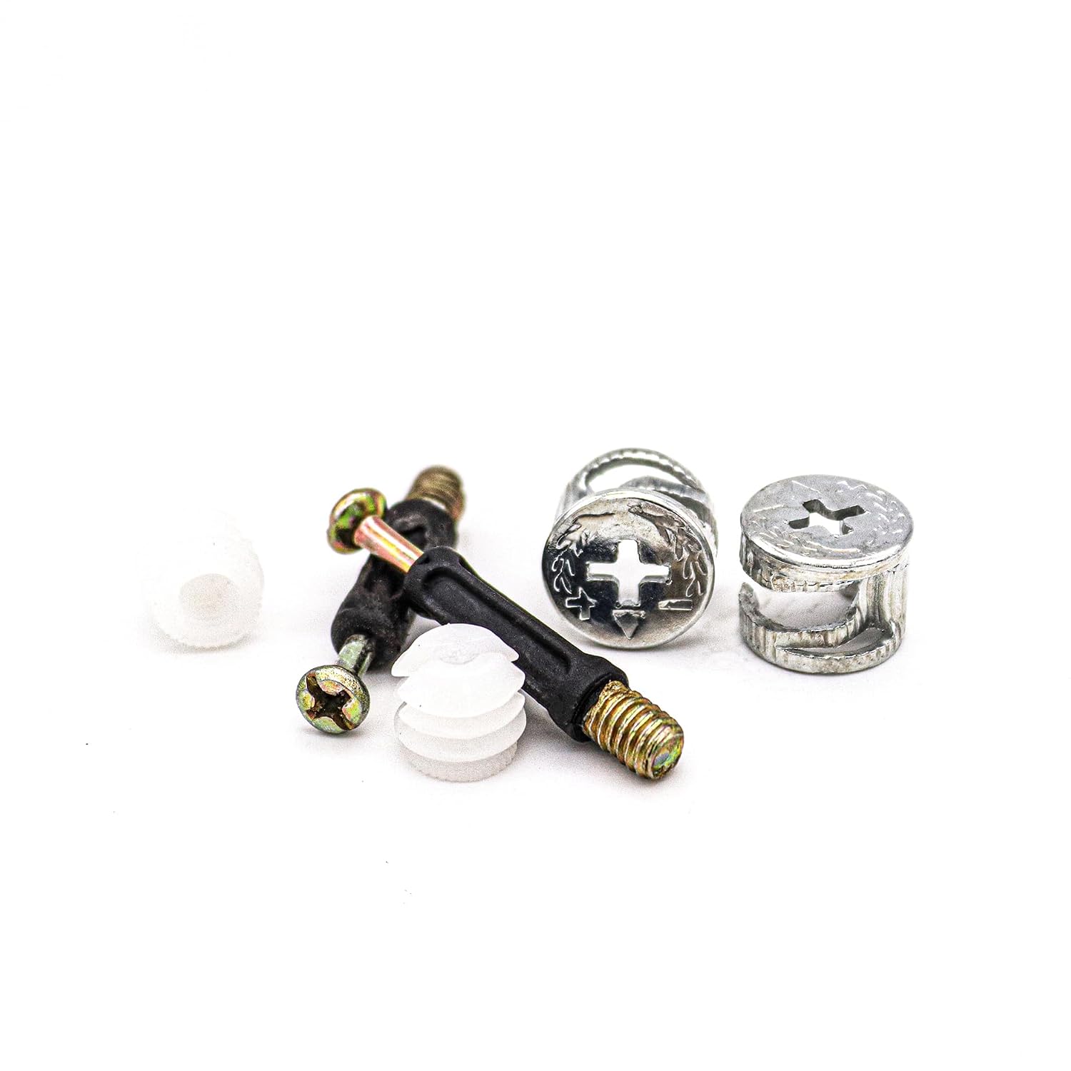 AXK 108pcs/set 3 in 1 Furniture Connecting Hardware Set cam Screw Eccentric Wheel nut cam Lock nut for Wardrobe Splicing Cabinet