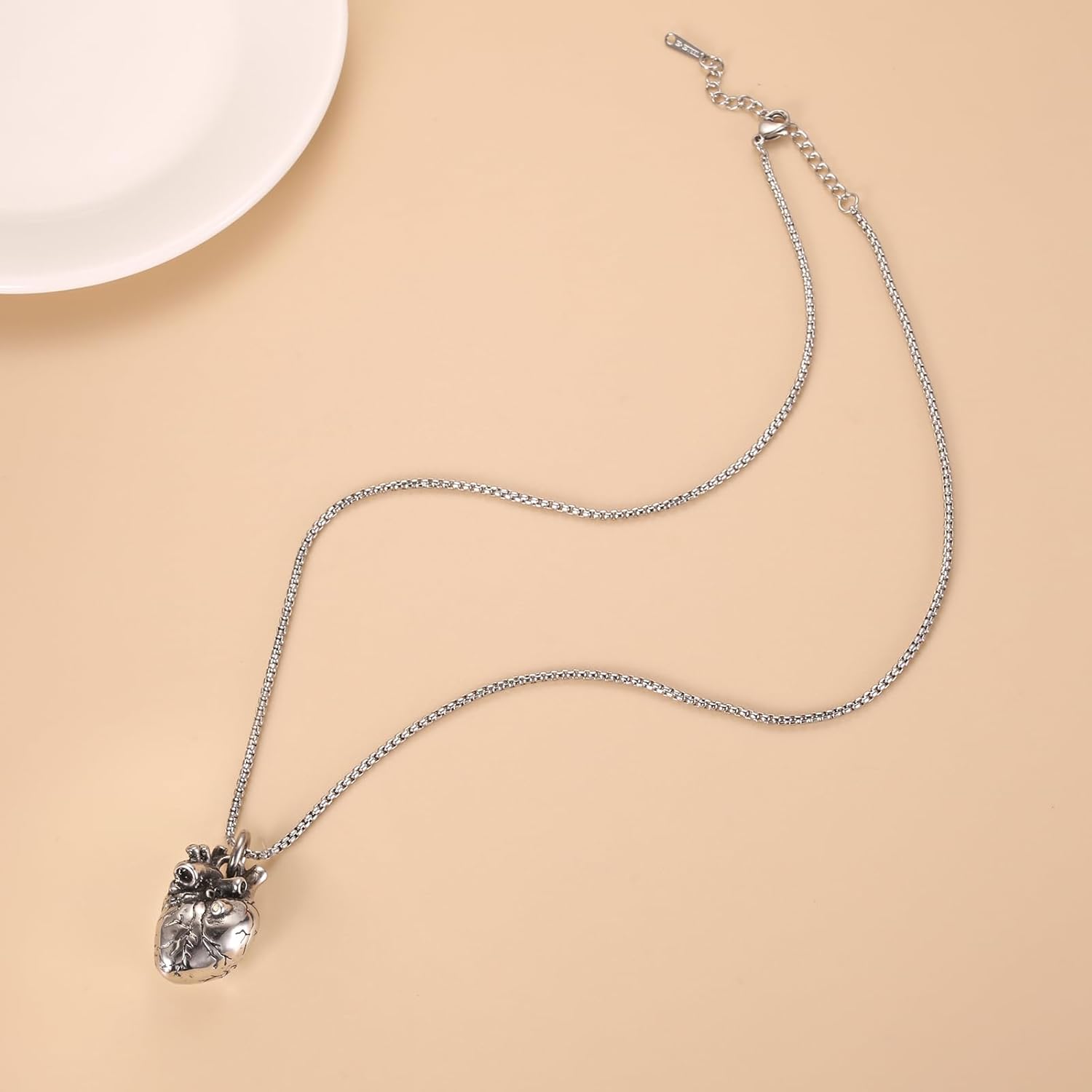 Anatomical 3D Heart Cremation Jewelry For Ashes Of Loved Ones Keepsake Urn Necklace For Women Men Memorial Pendant Stainless Steel - Image 6