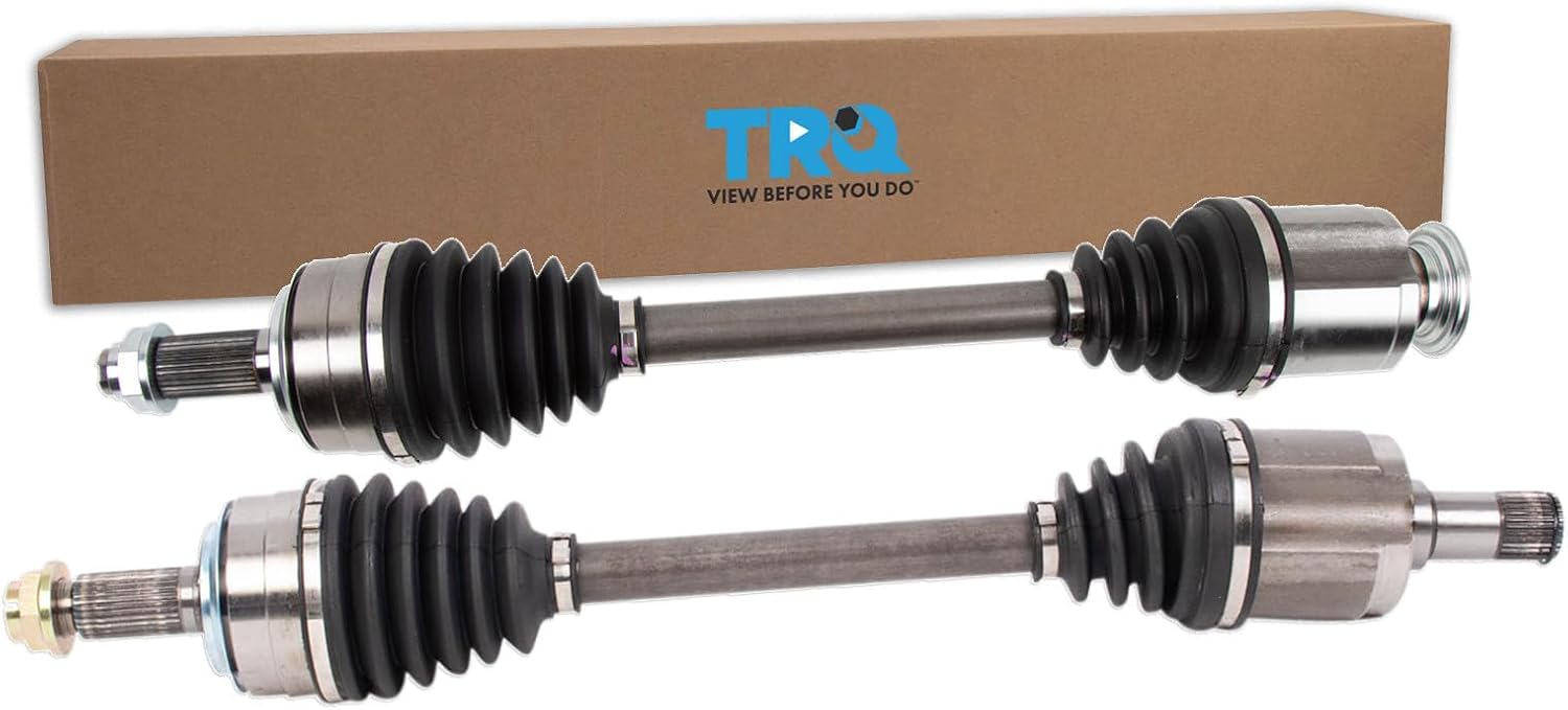 TRQ Front Driver and Passenger Side CV Axle Assembly Set 2 Piece Compatible with 2013-2014 Honda Accord V6 3.5L Automatic Transmission