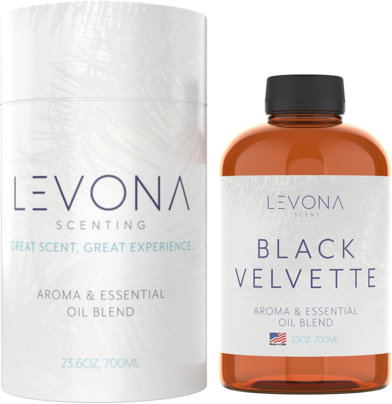 Levona Scents Oil Diffuser Essential Oils: Fragrance Oil for Diffuser – Black Velvette Diffuser Oils Scents – Woody Citrus with Herbal Floral Essential Oil Blends, Oakmoss, White Musk & Sandalwood