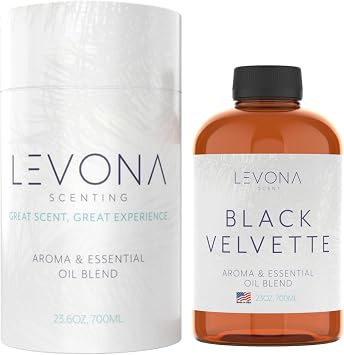 Levona Scents Oil Diffuser Essential Oils Fragrance Oil for Diffuser - Black Velvette Diffuser Oils Scents - Woody Citrus with Herbal Floral Essential Oil Blends, Oakmoss, White Musk & Sandalwood