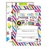 Amanda Creation Totally Awesome 80's Themed Birthday Party Thank You Notes, Ten 4