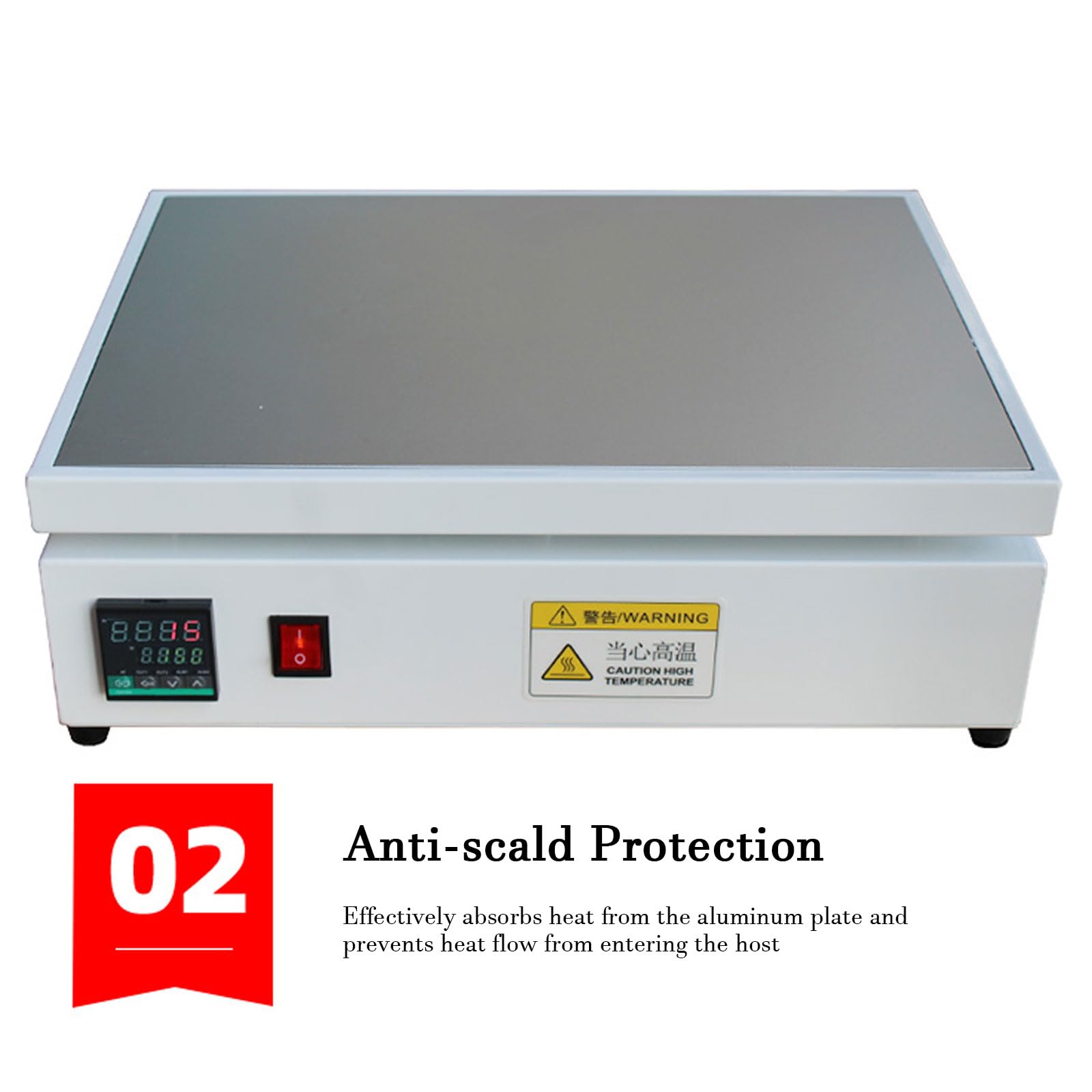 Máquina de embalaje de celofán, máquina de embalaje manual con placa calefactora de temperatura ajustable de 0-300 ℃, sellador térmico de PVC de escritorio comercial con orificio circular 20*20cm