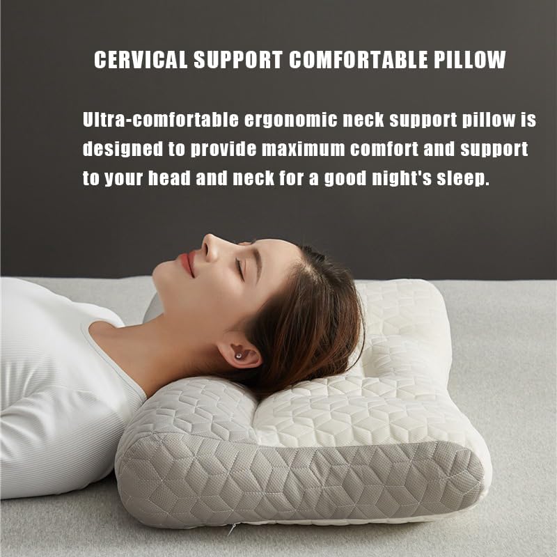 Miniatura 8 de CATESILK Theproease - Almohada ortopédica para dormir profundo, almohada Poshzon, almohada cómoda de apoyo cervical para mejorar el sueño, almohada
