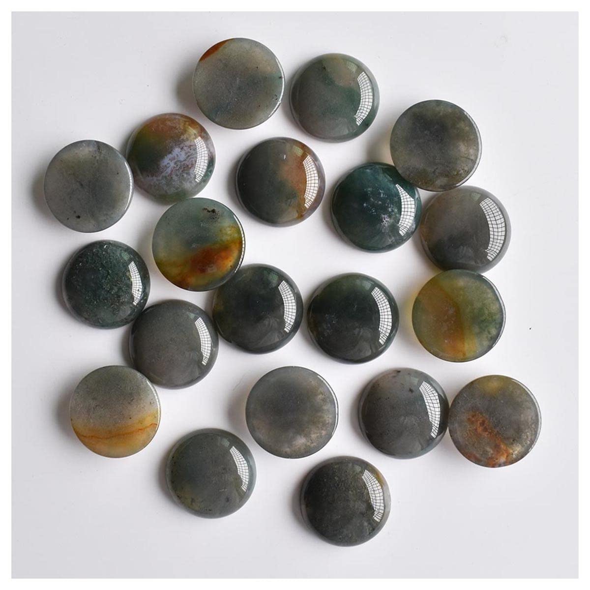 Piedras de cristal naturales redondas de 20 mm para decoración de hogar lote de 24 piezas de ágata de la India