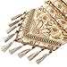 Grelucgo Luxury Thick Lined Damask Table Runners with Multi-Tassels (12x72 inch)