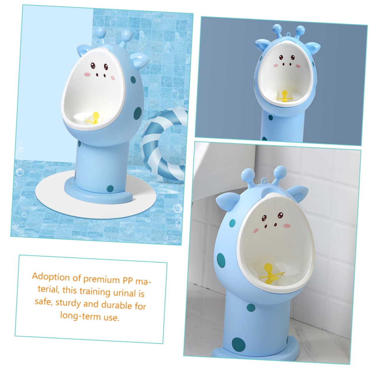 DECHOUS Boys Potty Training Urinal Boys and Girls Portable Urinal Potty Toddler Training Toilet Funny Design Pp Material Easy to Clean Pinwheel
