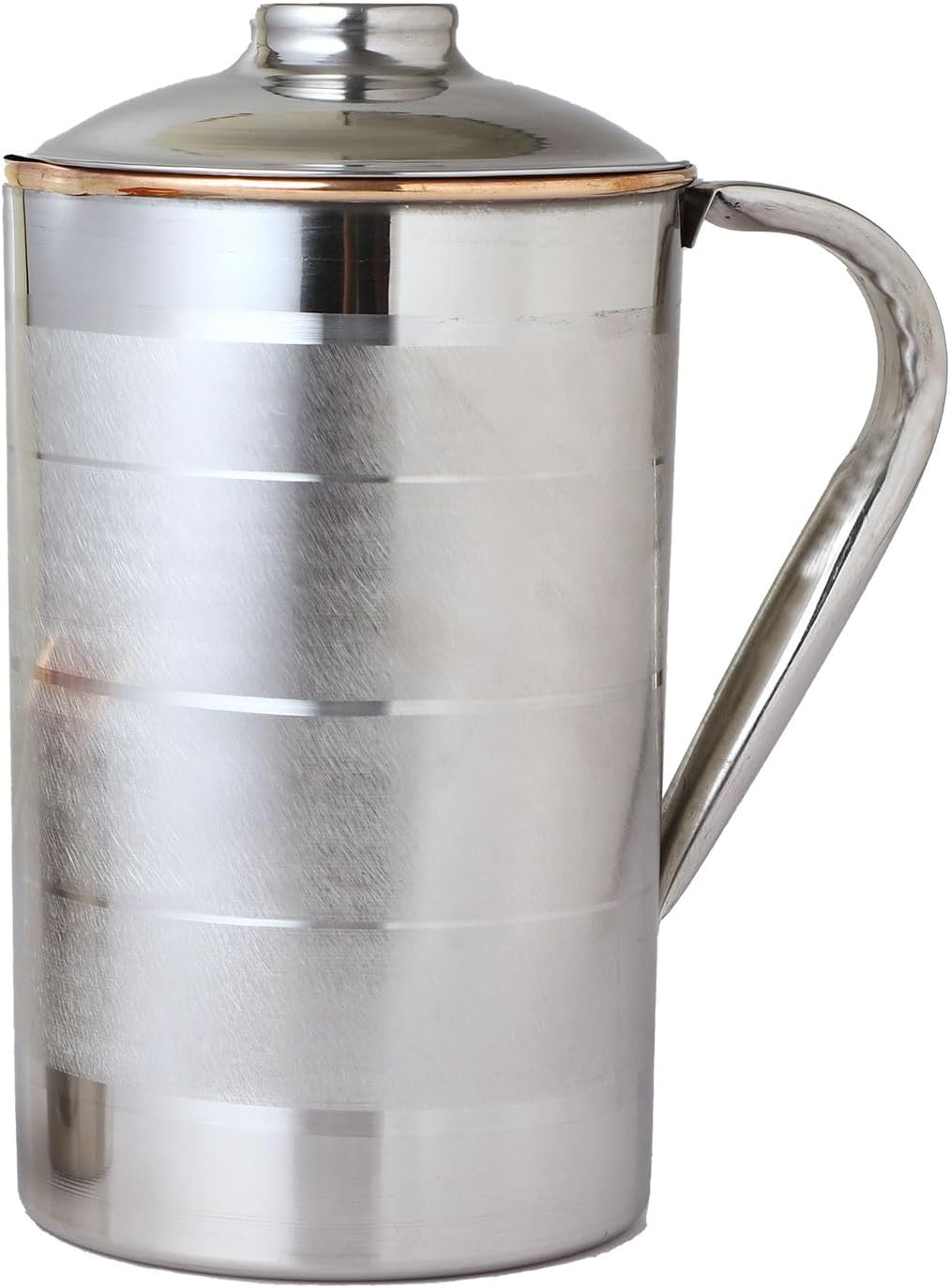Copper and Stainless Steel Jug | Outer Stainless Steel and Inner Copper Jug For Ayurveda Health Benefits (1.5 Liter)
