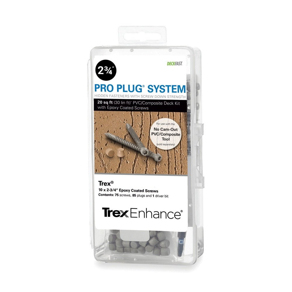 Starborn Pro Plug System for Trex Decking - 20 Square Feet Trex Enhance Clam Shell Epoxy Finish #10 X 2-3/4"