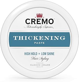 Cremo Premium Barber Grade Hair Styling Thickening Paste, High Hold, Low Shine, 4 Oz