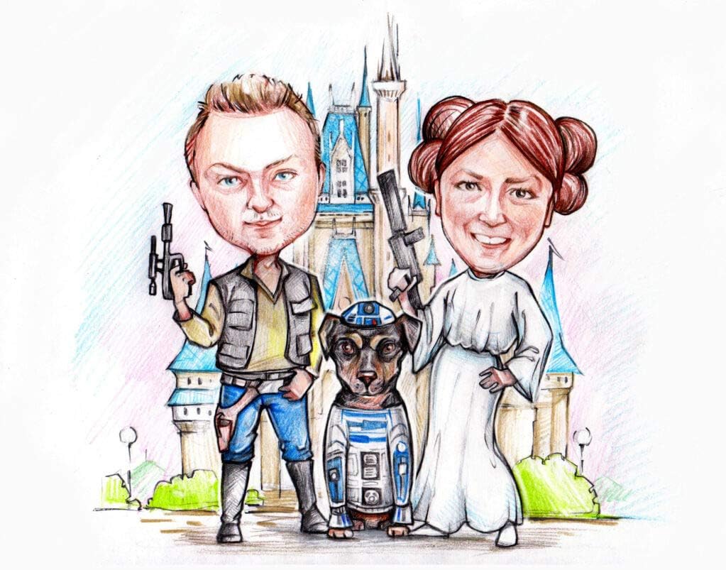 Hand Drawn Caricature - Perfect Personalized Wedding Gift