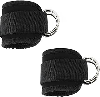 2 Piezas Tobilleras Poleas Gym, Correas Tobillo Gimnasio para Patadas Gluteos, Fitness - Accesorios Gym Unisex