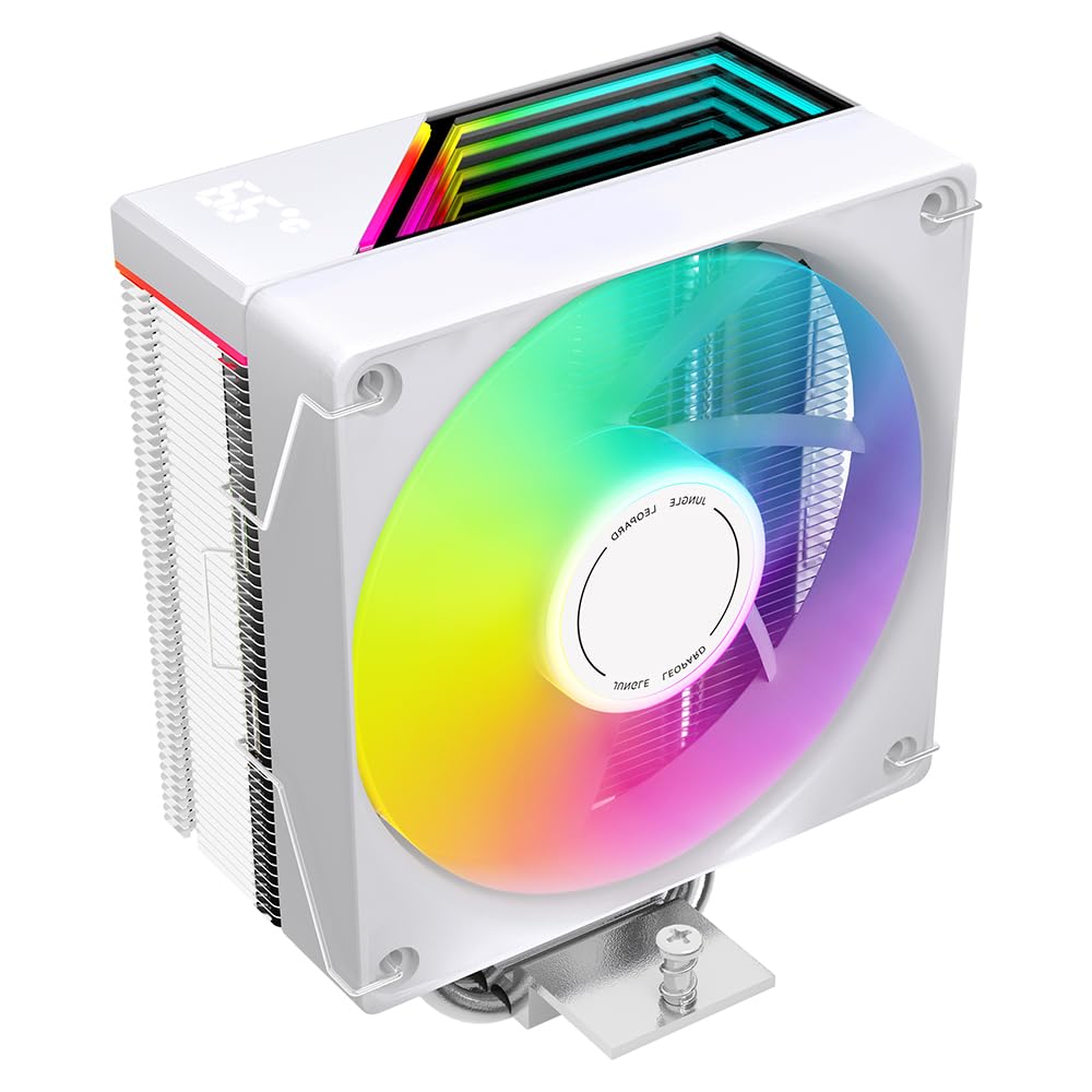 TZMRIT KF420 DGT ARGB CPU Kühler Mit Temperaturanzeige Display,für Intel LGA 1700/1200/115X/1851/1366/2011, für AMD AM4/AM5 (White)