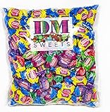 DM Sweets Dubble Bubble 3 Flavor Gum + Original - 2 lbs of Assorted Apple Watermelon Grape Original Individually Wrapped Fresh Bubble Gum, Pink, 140.0 Count, 1Pack