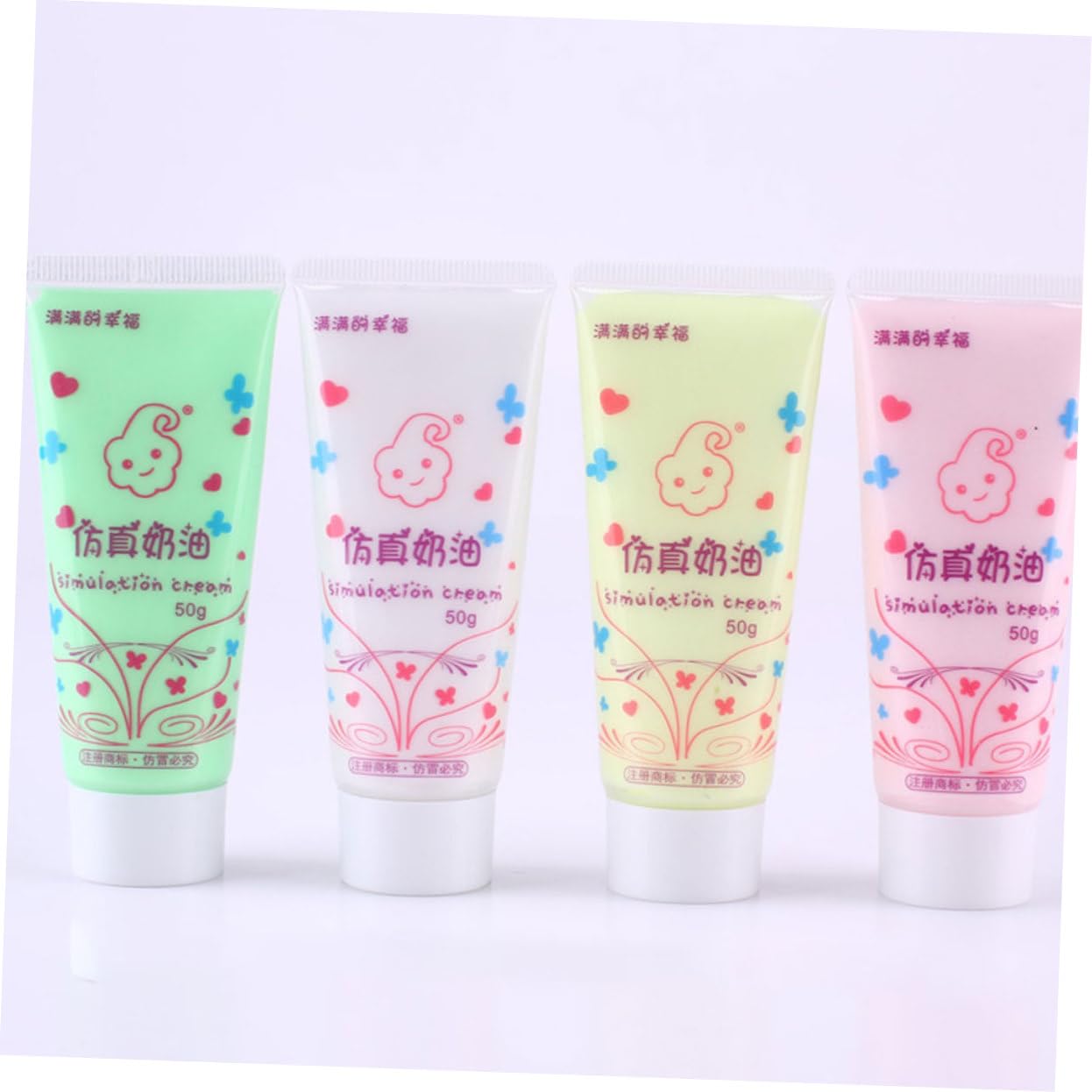Uonlytech 22 Pcs Simulation Cream Glue Each with Dual Bottle Mouths for DIY Phone Case Decorating Safe Material Easy Storage Craft Paste for Handmade Embellishments Random Color