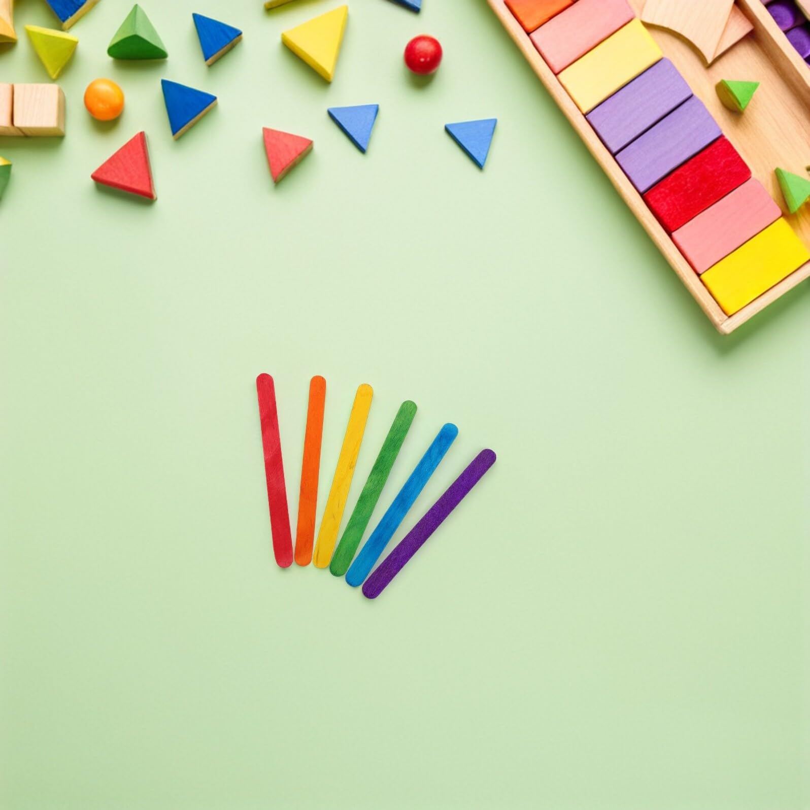 Veemoon 500 Piezas Palitos de Madera de Colores Reutilizables para Manualidades Palitos de Helado Gigantes para Proyectos Creativos para Manualidades el Hogar Escuela