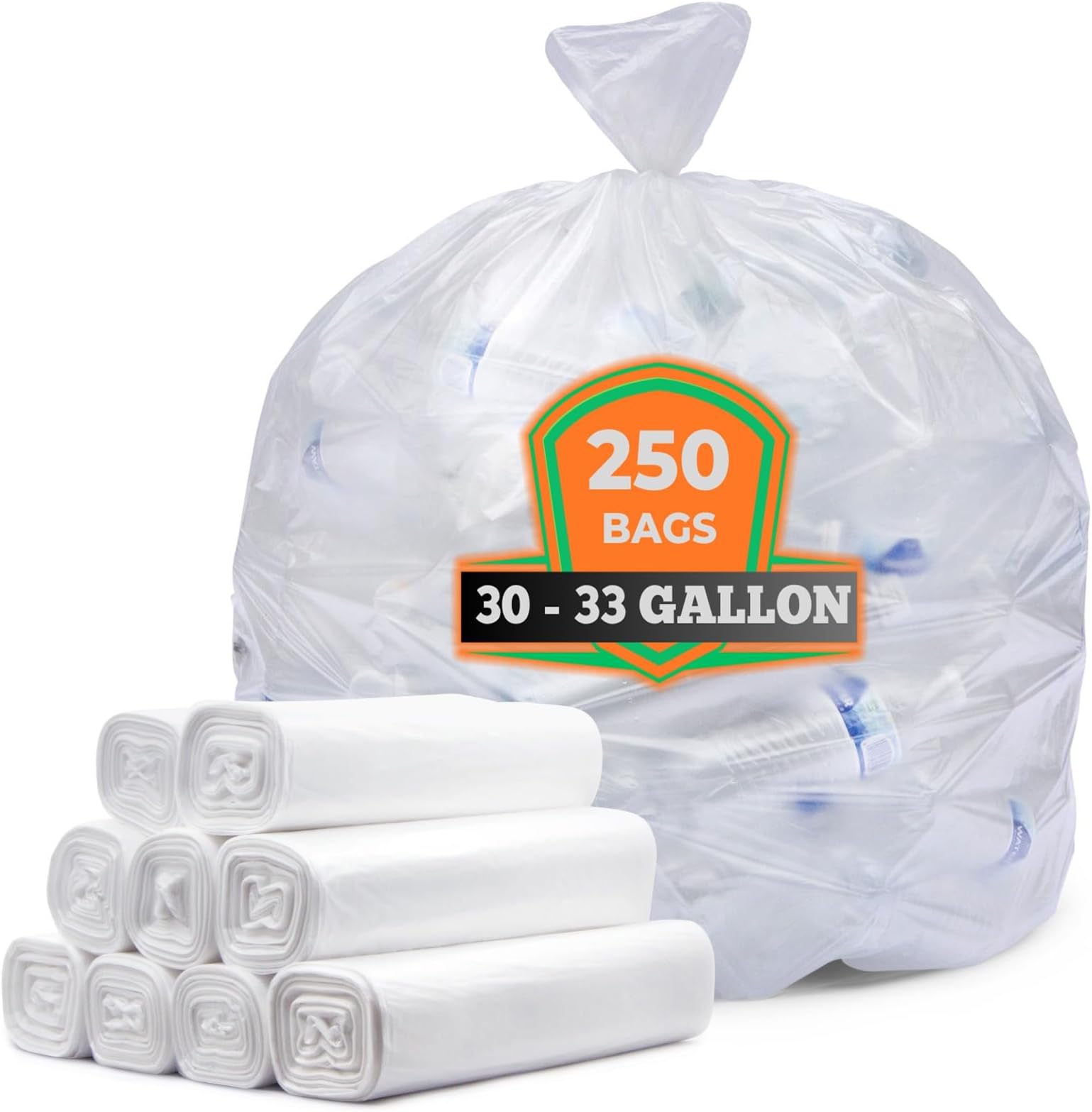 Trash Away Heavy Duty Clear Recycling Bags Tall & Strong