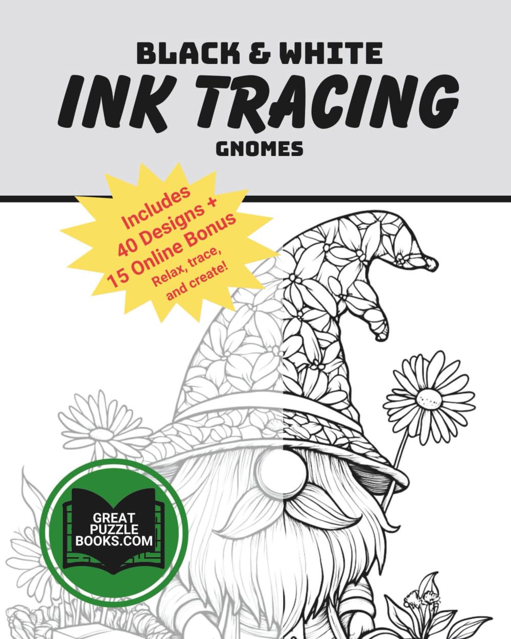 Gnomes Ink Tracing for Adults