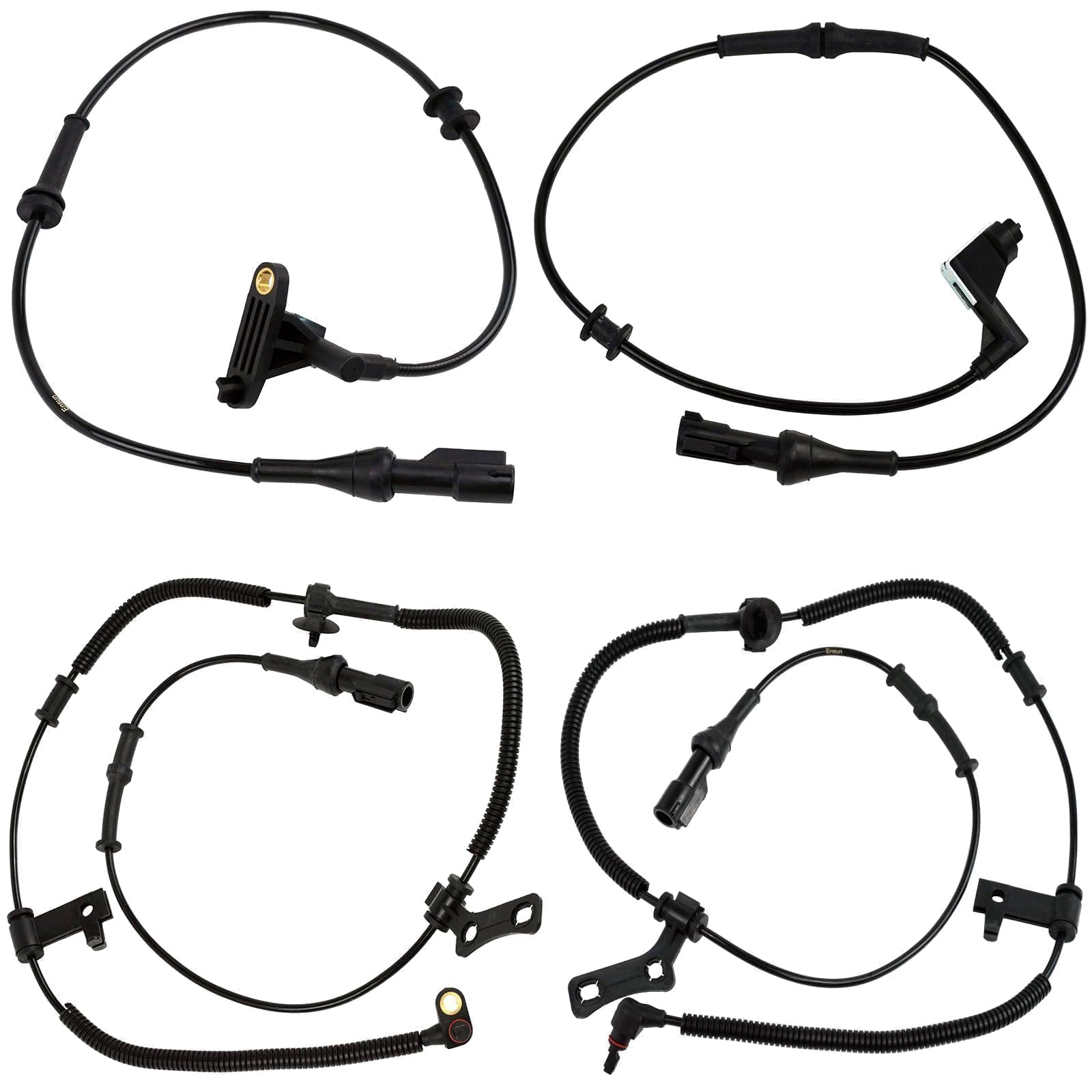 4 Pcs Ensun ABS Speed Sensor Front Rear Left Right Compatible with - 2006-2010 Explorer, 2007-2010 Explorer Sport Trac, 2006-2010 Mountaineer, Driver