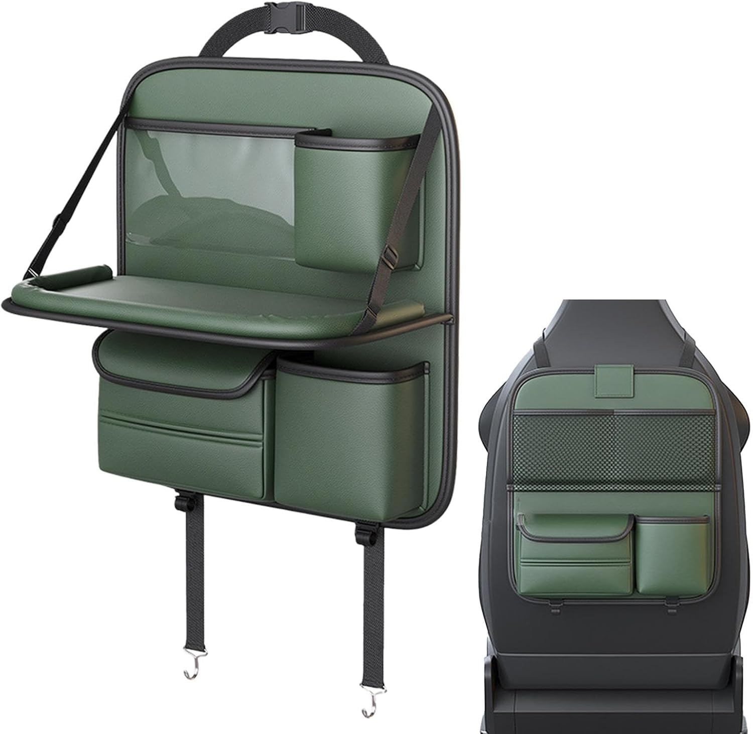 Havern Green/D Car Seatback Organiser For Dacia Duster, Multifunctional Car Back Seat Organiser With Folding Table Backseat Organiser,